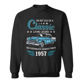 Vintage 1957 Birthday Classic Car For Legends Born In 1957 Sweatshirt | Mazezy
