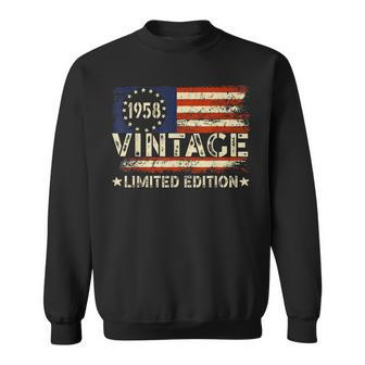 Vintage 1958 Limited Edition 65 Year Old Gifts 65Th Birthday Sweatshirt - Seseable