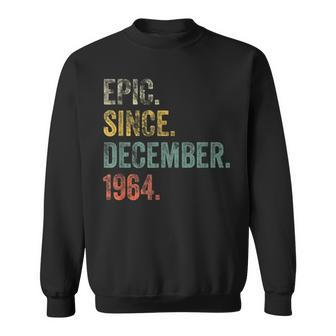 Vintage 1964 58Th Birthday Epic Since December 1964 Men Women Sweatshirt Graphic Print Unisex - Seseable