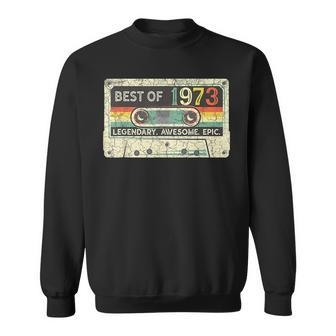 Vintage 1973 Limited Edition Cassette Tape 50Th Birthday Sweatshirt - Thegiftio UK
