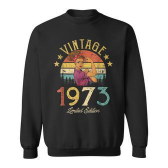Vintage 1973 Made In 1973 50Th Birthday Women 50 Years Old Sweatshirt - Seseable