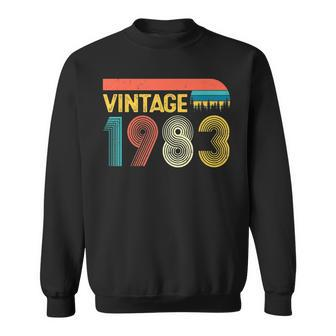 Vintage 1983 40Th Birthday Gifts Retro 40 Years Old Gifts Sweatshirt - Thegiftio UK