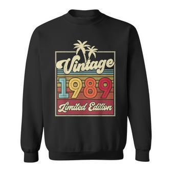 Vintage 1989 Wedding Anniversary Born In 1989 Birthday Party Sweatshirt - Seseable
