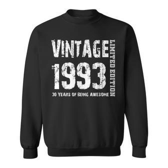 Vintage 1993 30 Years Of Being Awesome 30Th Birthday Sweatshirt | Mazezy