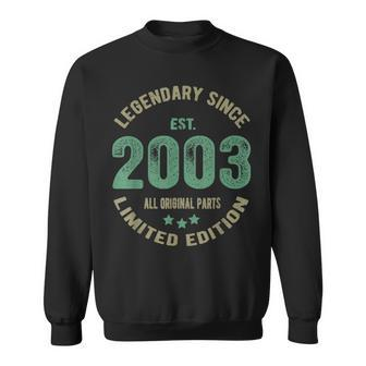 Vintage 2003 Limited Edition 20Th Birthday 20 Year Old Mens Sweatshirt | Mazezy