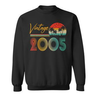 Vintage 2005 Made In 2005 18Th Birthday Gift 18 Year Old Sweatshirt - Thegiftio UK