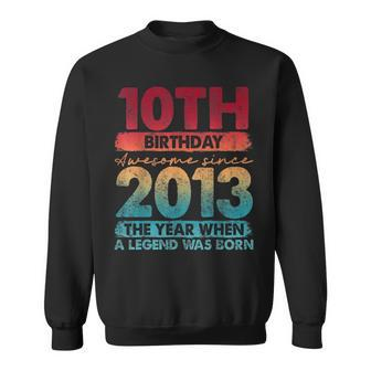 Vintage 2013 10 Year Old Gifts Limited Edition 10Th Birthday Sweatshirt | Mazezy