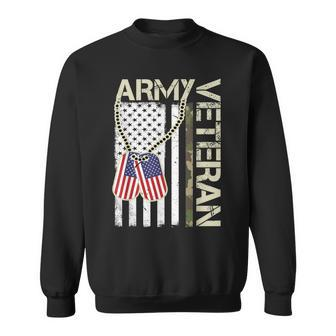 Vintage American Flag Veteran Army Veterans Day Gift Sweatshirt - Seseable