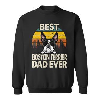 Vintage Best Boston Terrier Dog Dad Ever Gifts Lover Sweatshirt | Mazezy