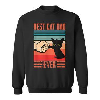 Vintage Best Cat Dad Ever Bump Fit Design For Best Cat Dad Sweatshirt - Seseable