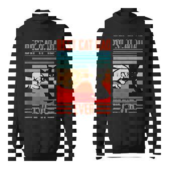 Vintage Best Cat Dad Ever Bump Fit Design For Best Cat Dad Sweatshirt - Seseable