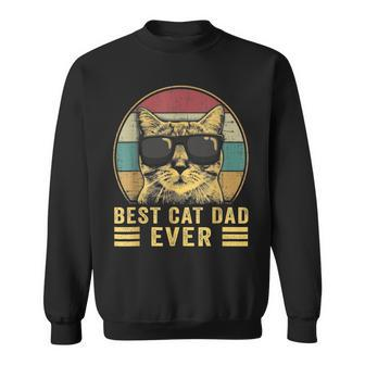 Vintage Best Cat Dad Ever Bump Fit For Men Women Boys Girls Sweatshirt - Seseable