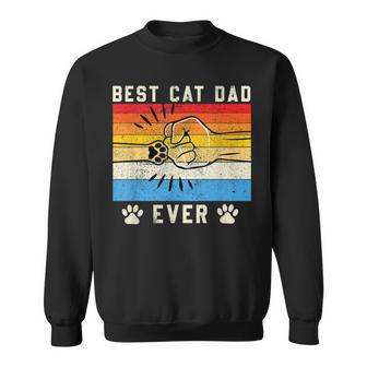 Vintage Best Cat Dad Ever Cat Dad Father Day Gift V2 Sweatshirt - Seseable