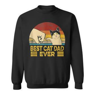 Vintage Best Cat Dad Ever Funny Cat Daddy Father Day Sweatshirt - Seseable