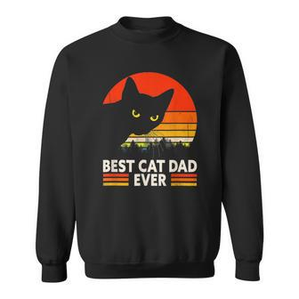 Vintage Best Cat Dad Ever Outfit Funny Cat Daddy Gift For Mens Sweatshirt | Mazezy