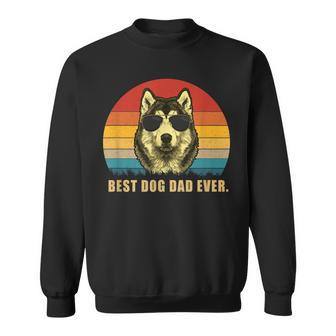 Vintage Best Dog Dad Ever T Alaskan Malamute Sweatshirt | Mazezy