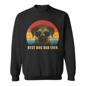 Vintage Best Dog Dad Ever T Border Terrier Sweatshirt | Mazezy
