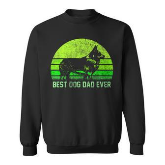 Vintage Best Welsh Corgi Dog Dad Ever Silhouette Sunset Gift Sweatshirt | Mazezy