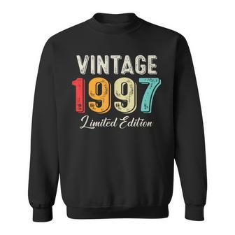 Vintage Born In 1997 Birthday Year Party Wedding Anniversary Sweatshirt - Seseable