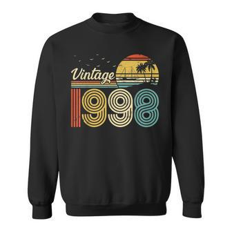 Vintage Born In 1998 25 Years Old Retro Gifts 25Th Birthday Sweatshirt - Seseable