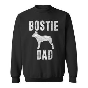 Vintage Boston Terrier Dad Dog Daddy Bostie Fathers Day Gift Sweatshirt - Seseable