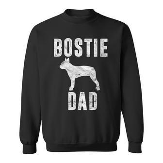 Vintage Boston Terrier Dad Gift Dog Daddy Bostie Father Sweatshirt - Seseable