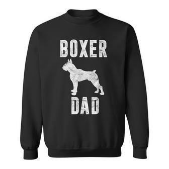 Vintage Boxer Dad Gift Dog Daddy Boxer Father Sweatshirt - Seseable