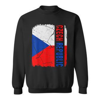 Vintage Czech Flag Czech Republic Pride Roots Heritage Gift Sweatshirt - Seseable