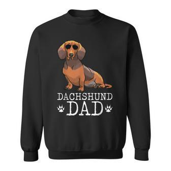 Vintage Dachshund Dad Funny Dog Lover Gift For Papa Father Sweatshirt - Seseable