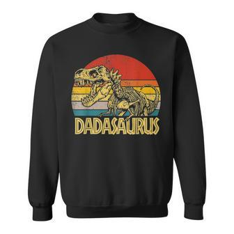 Vintage Dadasaurus Funny Dinosaur Skeleton Fathers Day Gift Sweatshirt - Seseable