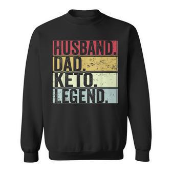 Vintage Ehemann Papa Keto Legende Sweatshirt, Lustiges Vatertagsgeschenk - Seseable