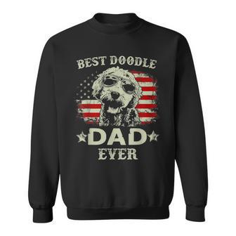 Vintage Fathers Day Best Doodle Dad Ever Gift For Mens Sweatshirt | Mazezy