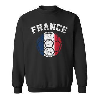 Vintage France Soccer Team Fan Football French Flag 2022 Men Men Women Sweatshirt Graphic Print Unisex - Thegiftio UK
