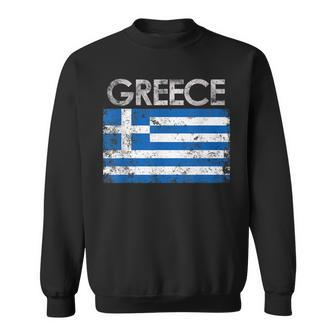 Vintage Greece Greek Flag Pride Gift Sweatshirt - Seseable
