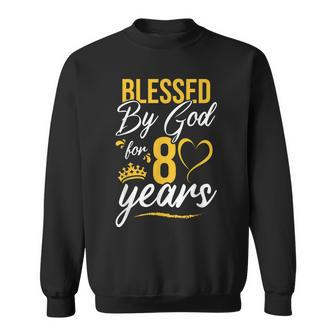 Vintage Happy 80 Years Blessed By God For 80Th Birthday Gift Sweatshirt - Seseable