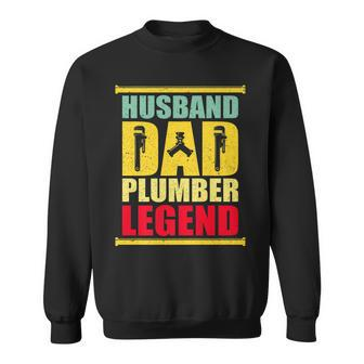 Vintage Husband Dad Plumber Legend Sweatshirt - Seseable