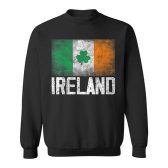 Vintage Ireland Irish Flag Green St Patricks Day Sweatshirt - Seseable