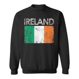 Vintage Ireland Irish Flag Pride Gift Sweatshirt - Seseable