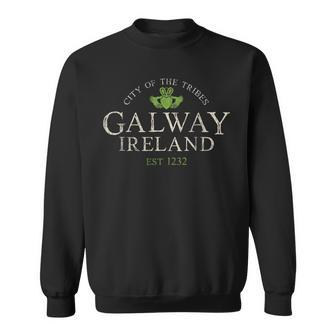 Vintage Irish Souvenir Gifts Claddagh Galway Ireland Sweatshirt | Mazezy