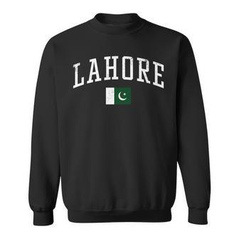 Vintage Lahore Pakistan Country Flag Souvenir Vacation Sweatshirt | Mazezy CA