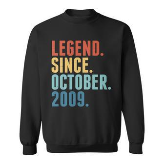 Vintage Legend Since October 2009 Birthday Sweatshirt - Monsterry