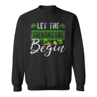 Vintage Let The Shenanigans Begin St Patricks Day For Women Sweatshirt - Seseable