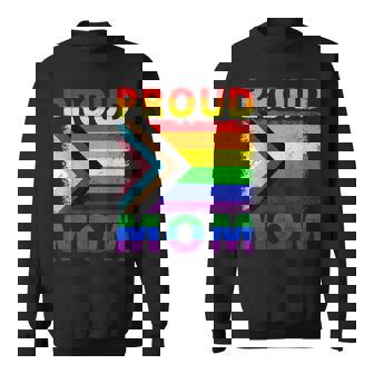 Vintage Lgbtq Rainbow Flag Proud Ally Pride Mom Sweatshirt | Seseable CA