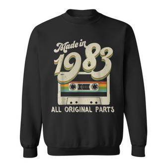Vintage Made In 1983 Original Parts Funny 40Th Birthday Gift Sweatshirt | Mazezy