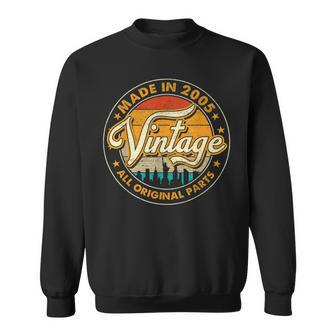 Vintage Made In 2005 18 Year Old Gifts Retro 18Th Birthday Sweatshirt - Thegiftio UK