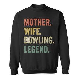 Vintage Mutter Frau Bowling Legende Retro Bowling Mom Sweatshirt - Seseable