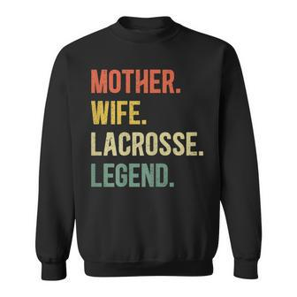 Vintage Mutter Frau Lacrosse Legende Retro Lacrosse Mädchen Sweatshirt - Seseable