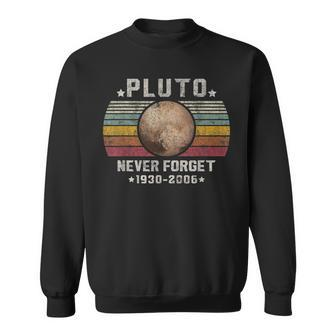 Vintage Never Forget Pluto Nerdy Astronomy Space Science Sweatshirt | Mazezy
