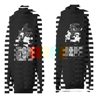 Vintage Nope Funny Siberian Husky Dog Lover Sweatshirt - Thegiftio