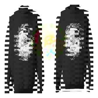 Vintage Pink Santa Claus Pink Christmas Design V5 Men Women Sweatshirt Graphic Print Unisex - Seseable